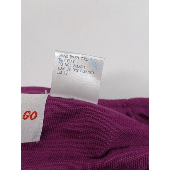 Styles To Go Jumpsuit Burgundy Purple Long Sleeve Stretch Studded Sz M - Picture 7 of 7